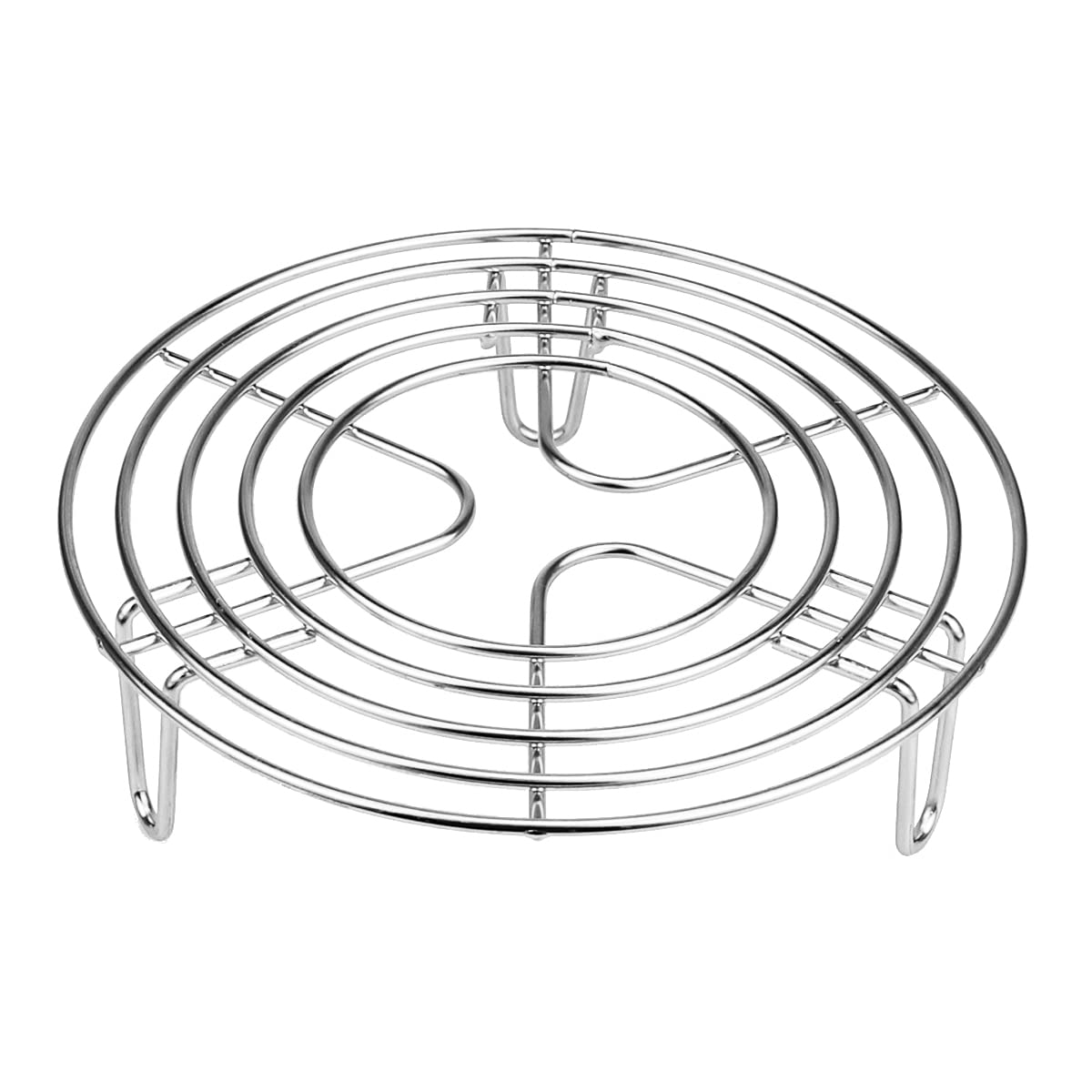 DOERDO Round Cooking Rack Cooking Trivet Rack Stand Stainless Steel Steamer Rack for Baking Canning Cooking, 16x16x4CM