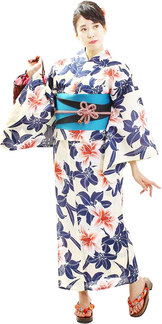 Amazon 浴衣 帯 レディース 2点セット 百合の花 ピンク 紺 X04 C1 Sg 浴衣 通販