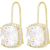 14K Gold Plated Cubic Zirconia Drop Earrings for Women Jewelry