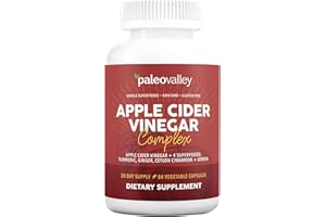 Paleovalley Apple Cider Vinegar Complex with Superfoods - Turmeric, Ginger, Ceylon Cinnamon and Lemon - 84 Vegetable Capsules
