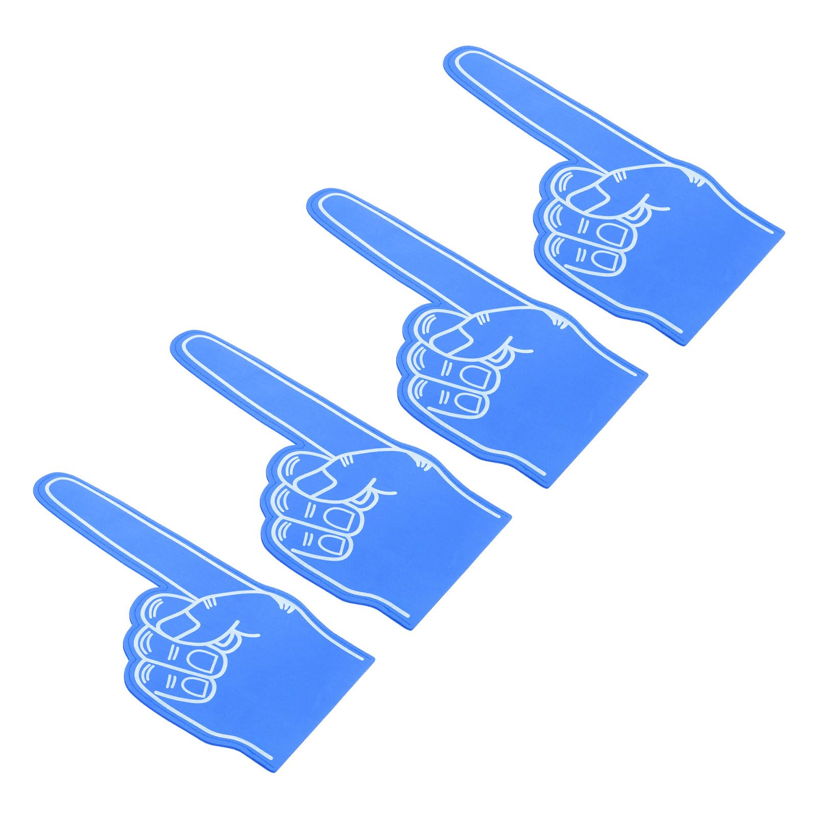 PATIKIL Giant Foam Finger 18 Inch, 4 Pcs Number 1 Foam Hand EVA Foam Finger Cheerleading for Sports Events Baseball Basketball Soccer Games, Blue