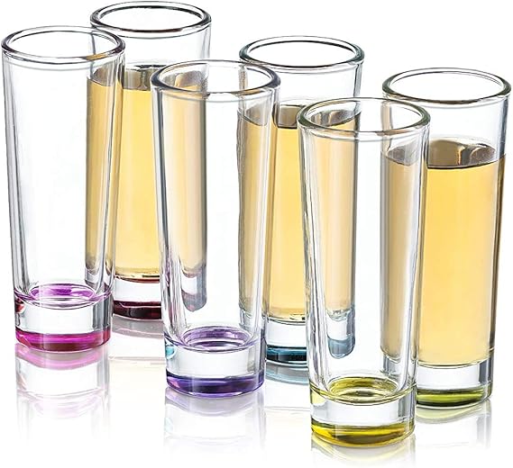 JoyJolt Hue Colored Shot Glass Set, 6 Piece Shot Glasses Amazon.co.uk