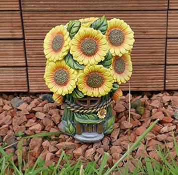 Garden Mile Solar Light Up Fairy House Outdoor Garden Solar