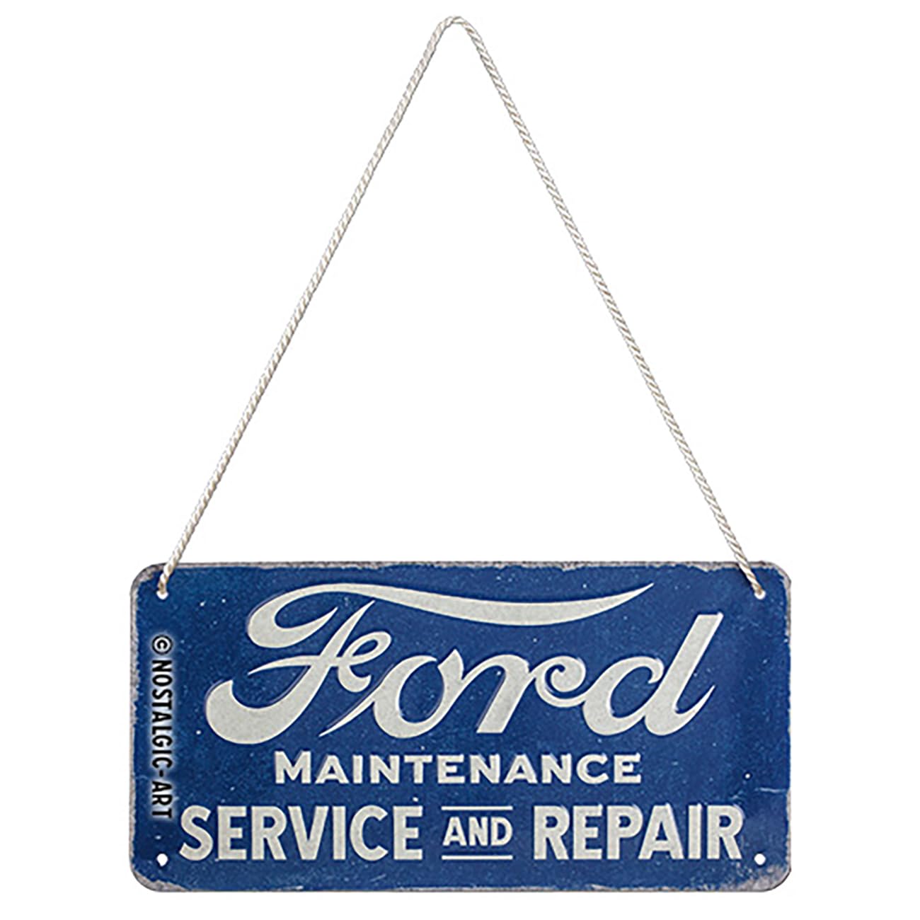 Nostalgic-Art Ford - Service & Retro Hanging Sign - Gift Idea for Car Fans Metal Vintage Design Decoration 10 x 20 cm