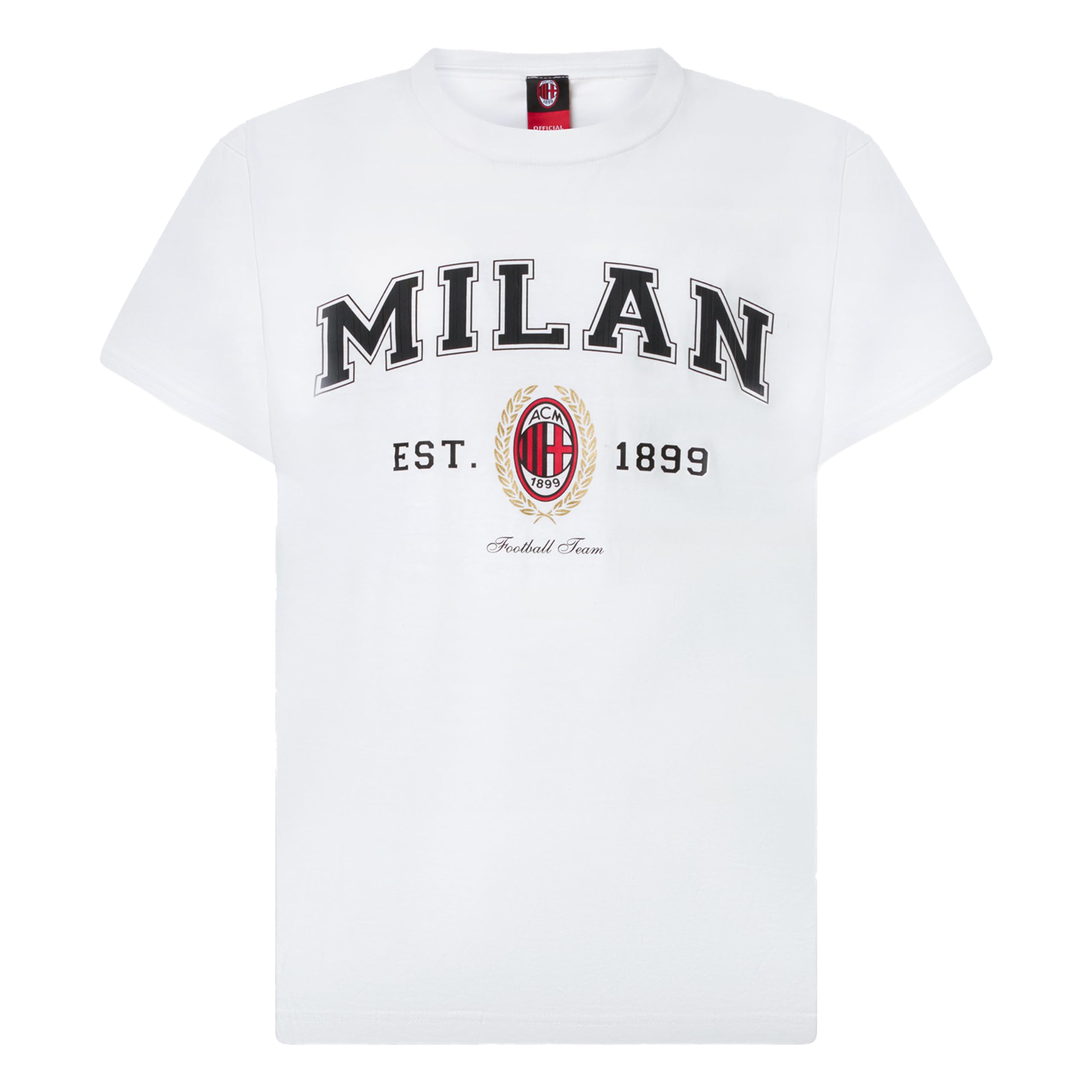 AC Milan T-Shirt College Collection Unisex Adult T-Shirt White