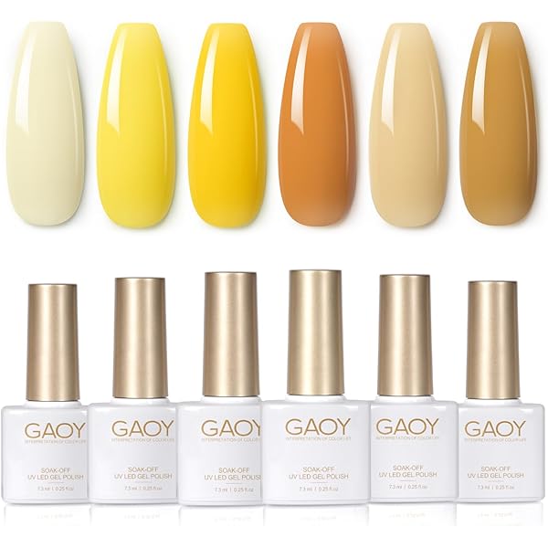 Visine UV Gel Nagellack Set – 6 Farben à 8 Ml, Glitzer & Farbgel, Semipermanent, Vegan, Für LED/UV-Lampe