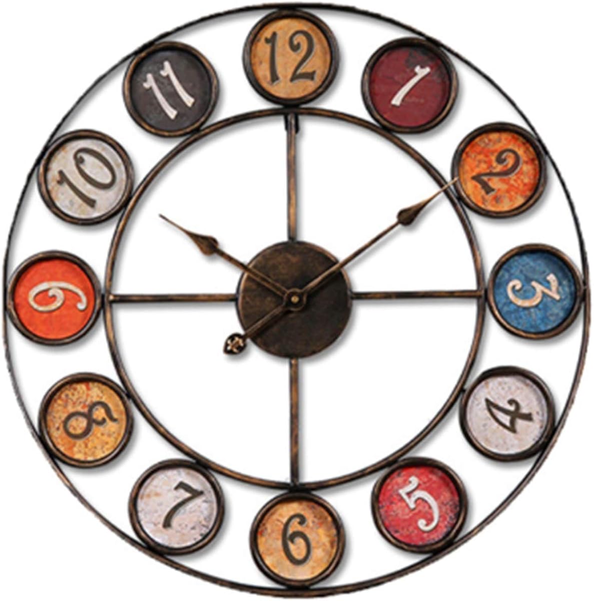 YUW Garden Clocks Outdoor,60CM Large Retro Wall Clock