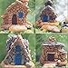 Buytra Fairy Garden Accessories Miniature Fairy Garden Stone House for Miniature Garden Ornaments Dollhouse Decor, Set of 4