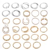 YOOESTORES82 29-56 PCS Knuckle Rings Set for Women