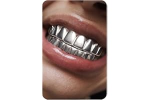 UBGICIG Grillz Grill Set, Dental Grills for Your Teeth, Grillz Teeth Men, Vampire Fake Halloween Teeth Caps Jewelry
