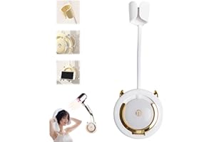 Atlodas Hair dryer holder, Adjustable 360 Degree Rotation, Hands Free Blow Dryer Holder (gold)