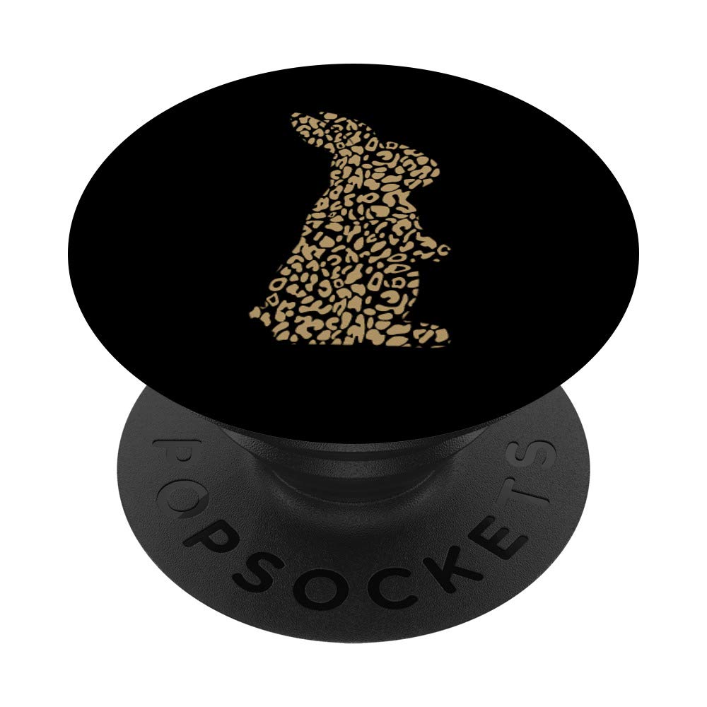 Bunny Leopard Cheetah Print Easter Gift Women Girls Teens PopSockets PopGrip: Swappable Grip for Phones & Tablets