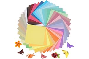 Origami Paper 50 Colors 100 Sheets 6" x 6" , Double Sided Color Origami Kit for Crafts & Art, Allow for Easy & Intricate Fold