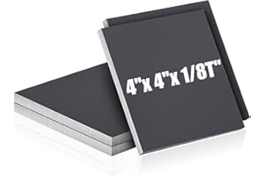 MTJSWXSY 4PCS Weldable Hot Rolled Mild Steel Plate 1/8" Thick Square Sheet Plate,4" x 4" Weldable & Paintable Steel Plates