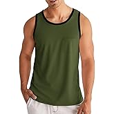 Runcati Men's Workout Tank Tops Athletic Gym Sleeveless Muscle Shirt Casual Basic Summer Fitness T Shirts with Pocket