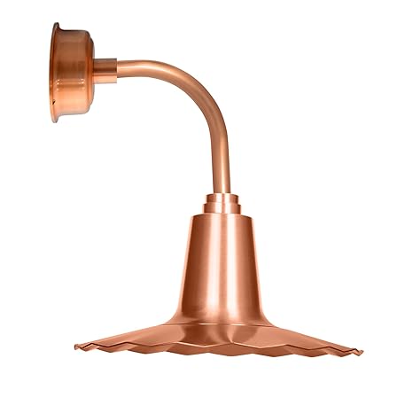 Cocoweb 12 Scalloped Iris Led Gooseneck Barn Light With Trim Arm