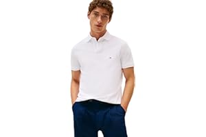 Tommy Hilfiger Mens Short Sleeve Polo Shirts in Regular Fit with Stretch and Organic Pique Cotton