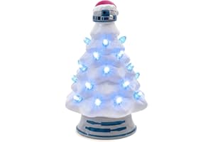 UKONIC Star Wars R2-D2 Light-Up Ceramic Christmas Tree | Battery-Powered Mood Light | 6 Inches Tall