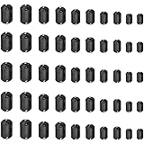 Yarachel 50PCS RFI EMI Noise Suppressor Cable Clip for 3.5mm/ 5mm/ 7mm/ 9mm/ 13mm Diameter Cable