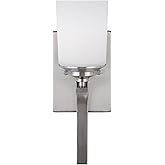 Generation Lighting 1-Light Kemal Traditional Bath Fixture Wall Lamp Brushed Nickel 4130701-962, Bathroom Light Fixture for H