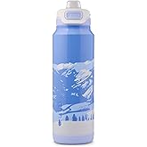 ZULU Powerfill Pro 32oz Stainless Steel Water Bottle with Quick Fill Lid, Triple Walled Vacuum Insulated Metal, Leak Proof Locking Lid, Sip and Chug, Reusable BPA Free, Holiday Drop, Summit
