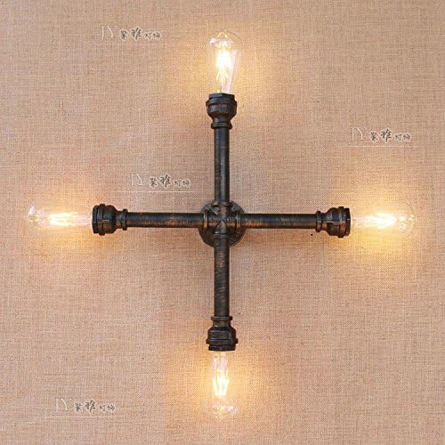 LIYAN Minimalist Wall Light Sconce E26/27 Base Loft Personality Creative Pipe Shelves Wall Lamps Retro Industrial Study Room Decorated in Light Wall Water Wall Lights Offer, 15).