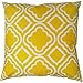 Createforlife Cotton Linen Decorative Throw Pillow Case Cushion Cover (Lemon Argyle Pattern) 18 