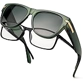Face Shadow Polarized Sunglasses Over Glasses Women Fit Over Glasses Sunglasses Snap Shades UV Protection Lightweight
