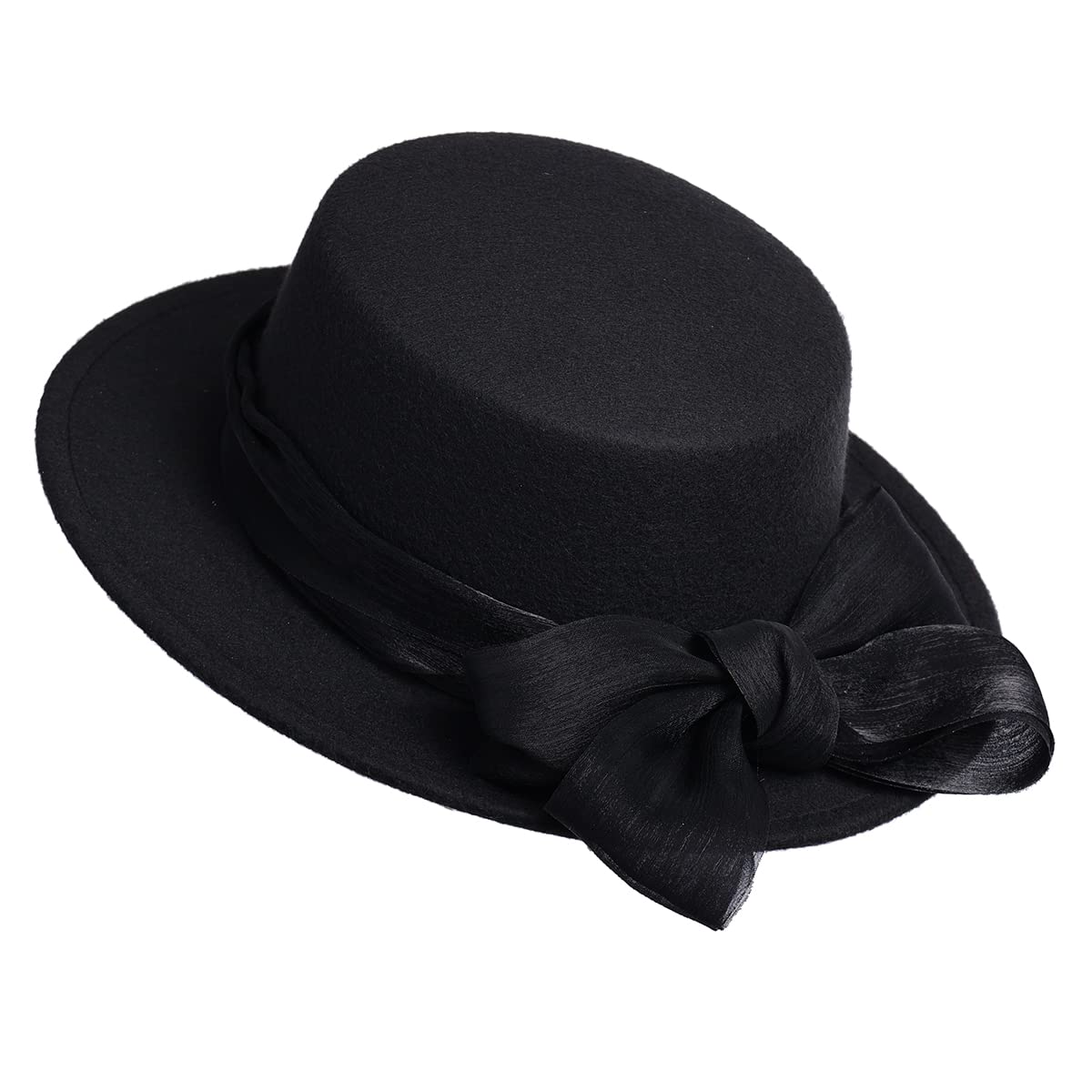 COSDREAMER Women Spanish bow Hat Matador Hat Mexican Sombrero Hatt (Black Bows)