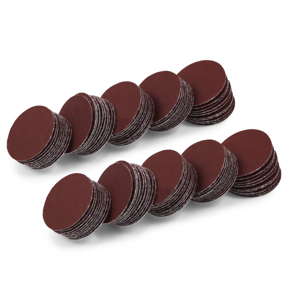 SPEEDWOX 100pcs Sanding Discs 1 Inches Sandpaper 1500 Grit Hook and Loop Sanding Discs for Drill Grinder Rotary Tools No Hole