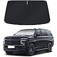 Car Sun Shade for 2021-2025 Chevrolet Tahoe Accessories Windshield Sunshade Cover Front Window Shade Custom Fit Tahoe Sun Visor Protector Foldable Blocks UV Rays