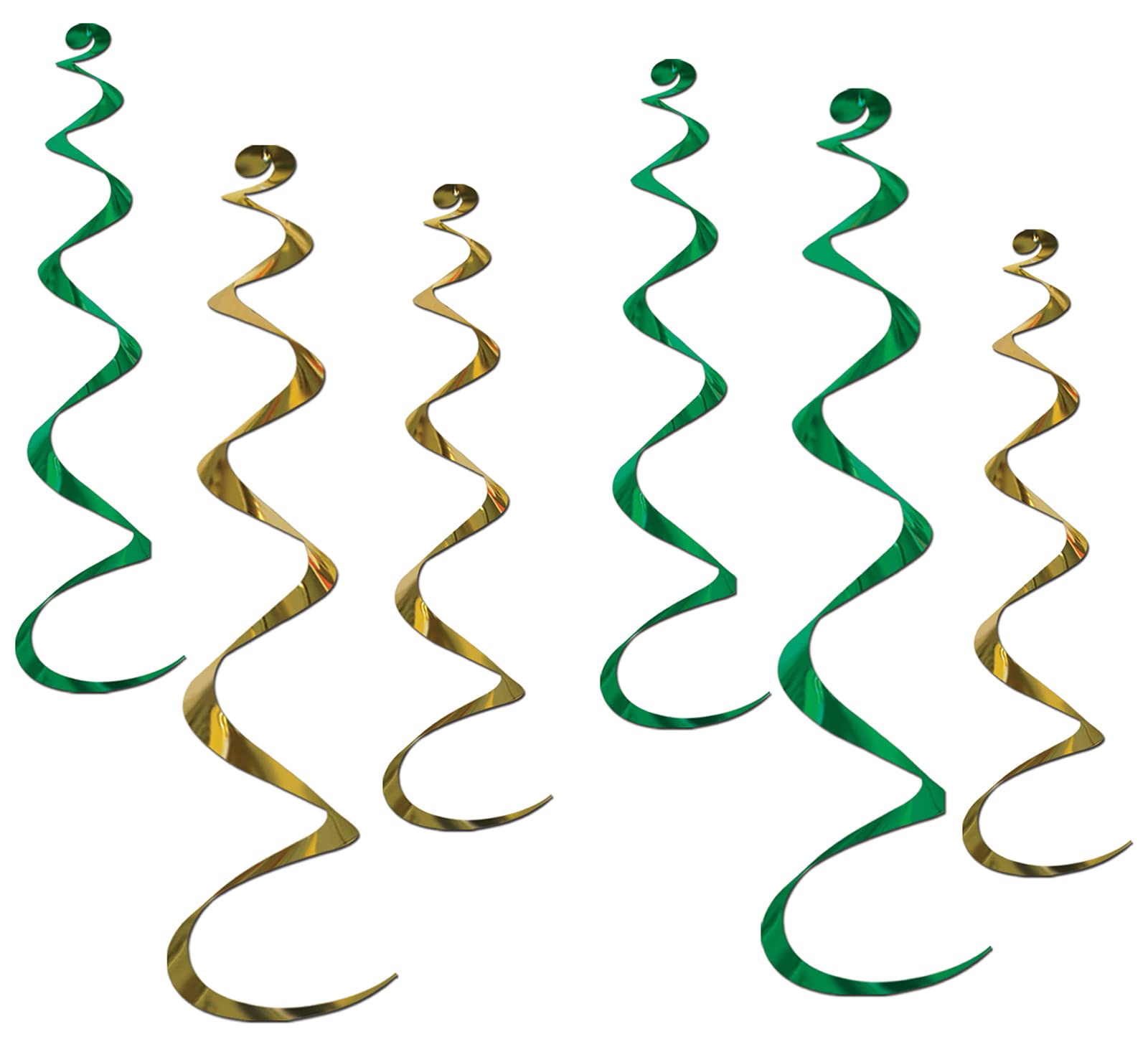 Photo 1 of Beistle Gold and Green Twirly Whirlys