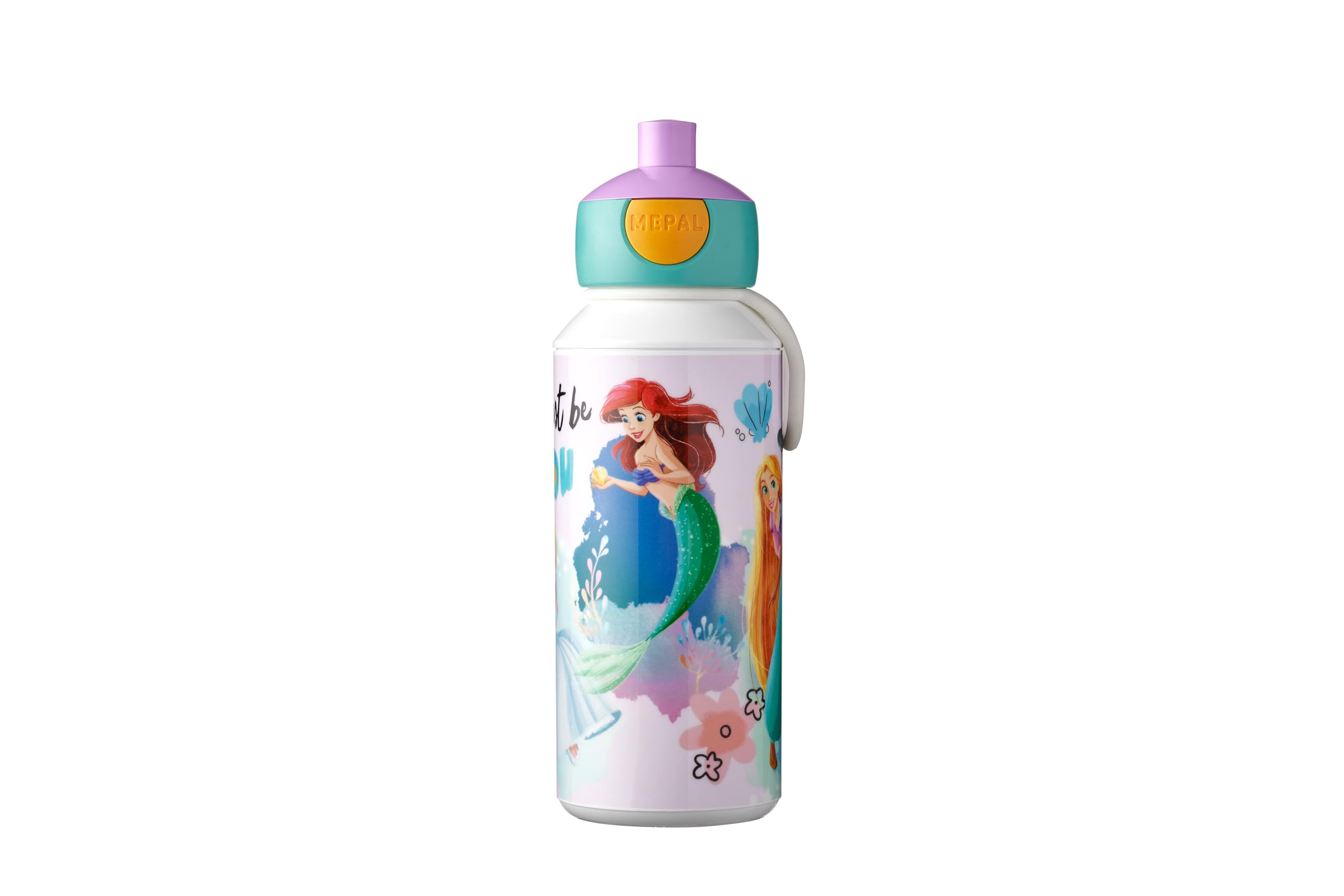 Mepal - Drinking Bottle Pop-up Campus - Drinking Bottle - Leak Proof Drink Bottle For School - BPA-free & Dishwasher Safe - 400 ml - Disney Princess