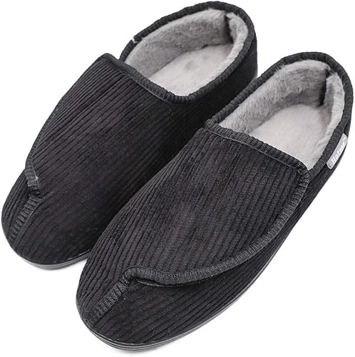 mens diabetic slippers wide width