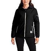 Reebok Womens Windbreaker Jacket - Lightweight Wind Water Resistant Insulated Zip Up Jackets for Women with Pockets & Hood