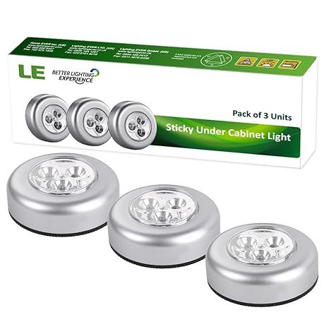 Le Led Sub Floor Light With 3 Leds Touch Lamp Battery Operated