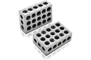 findmall 1-2-3 Blocks Matched Pair Hardened Steel 23 Holes Precision Machinist Milling