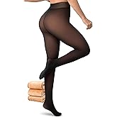 Vosda Women’s Fleece-Lined Tights - Ultra-Warm Fake Sheer Look Pantyhose Thick Leggings for Winter