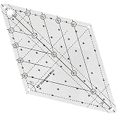 60 Degree Diamond Quilting Template Free Quilting Templates Quilting Ruler Transparent Professional for Simple Quilting Designs Fittings, Large