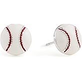 Baseball Earrings – Enamel Studs with Sport Detail | Fun Gift for Moms, Players, Coaches & Fans