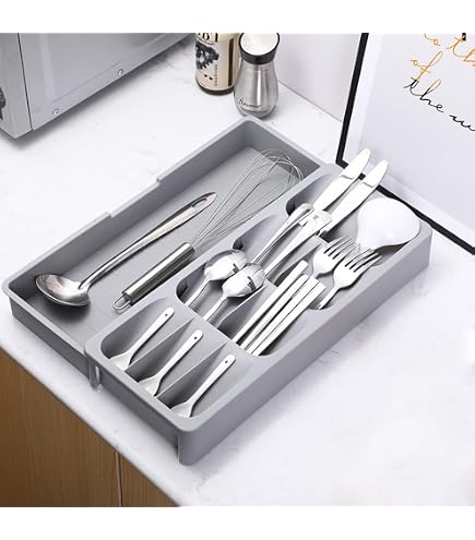 Porte-couverts En Inox LOVIVER - Organisateur De Couverts Avec Trous De Drainage, Pour égouttoir