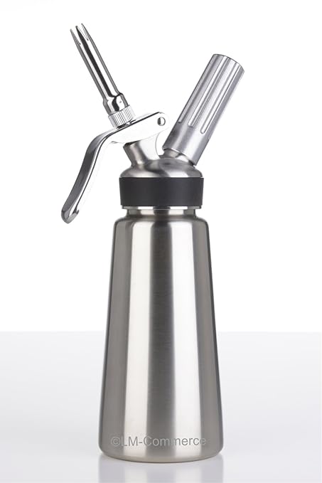 0,5 L Mosa Sahnespender Sahnebereiter (5105) Edelstahl + GRATIS 50 Sahnekapseln