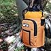 Water Bottle Holder for 64oz Bottles by Wild Wolf Outfitters - Orange - Carry, Protect and Insulate Your Best Flask with This Military Grade Carrier w/ 2 Pockets & an Adjustable Padded Shoulder Strap