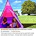 USA Toyz Happy Hut Teepee Tent for Kids - Indoor Pop Up Teepee Kids Playhouse Tents for Boys, Girls, Toddlers with Portable Storage Bag (Pink)