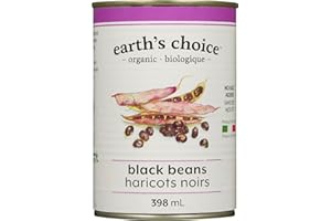 Earth's Choice - Organic Black Beans, No Salt Added, 12 Count of 398ml