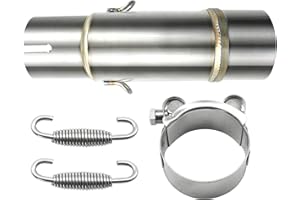 MAIGOO Motorcycle Exhaust Mid Pipe with Clamps,Exhaust Muffler Adapter Connect Pipe Compatible with Kawasaki EX250 EX300 Z250 Z300,Ninja 250 Ninja 300 2018-2022 Ninja 650 2018-2022 Ninja 400 Z400 2017-2022
