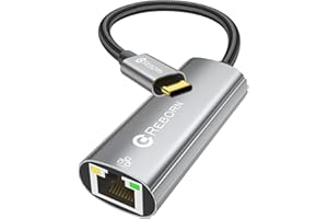 Reborn USB C to Ethernet Adapter, Type-C (Thunderbolt 3/4) to RJ45 Gigabit Ethernet LAN Network Adapter Compatible with iPhone 15 Pro/Max, MacBook Pro/Air 2023, iPad Pro, iMac, S23, XPS 17 and More