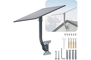 FIUTY for Starlink Gen 3 Roof Mount, Aluminum Alloy Starlink Standard V3 Mounting Kit with Starlink Gen 3 Pipe Adapter, Angle Adjustable (Curved)