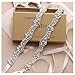 yanstar Silver Rhinestone Crystal Pearls Wedding Bridal Belts With Ivory Ribbon Sashes For Bridal Bridesmaid Gowns