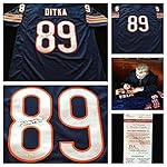Mike Ditka Chicago Bears Signed Autograph Blue Jersey JSA COA
